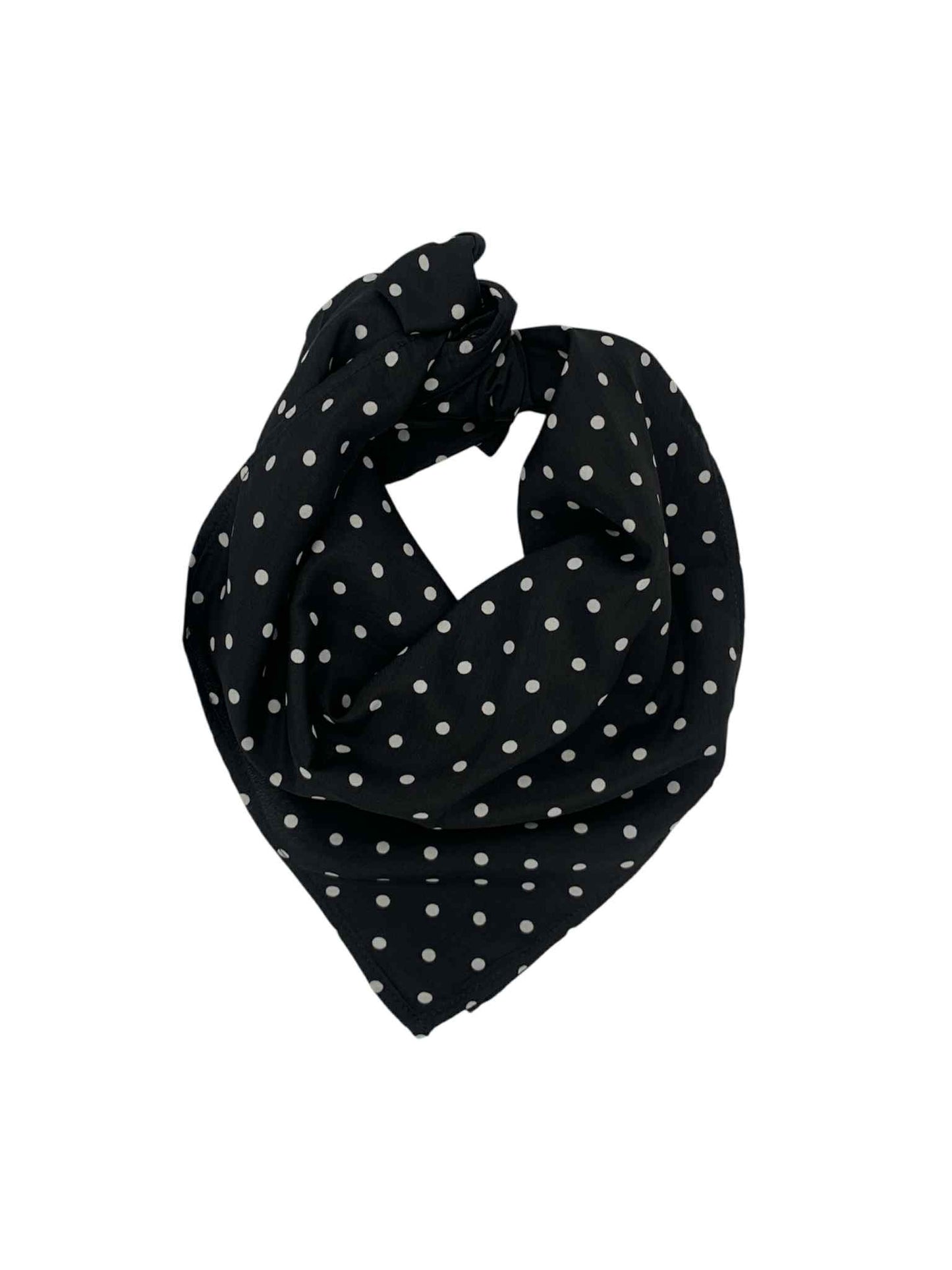 Black with White Polka Dots Square Scarf