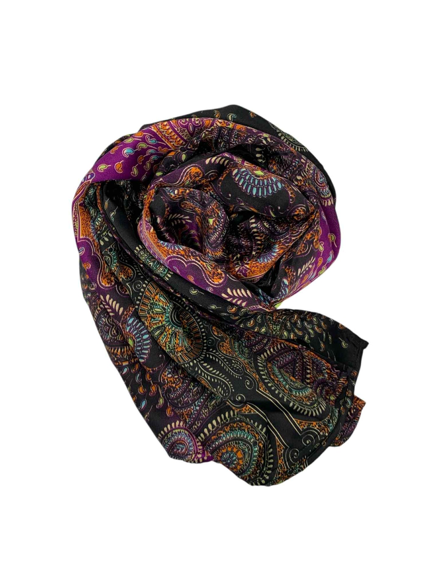 Black & Purple Peacock Scarf