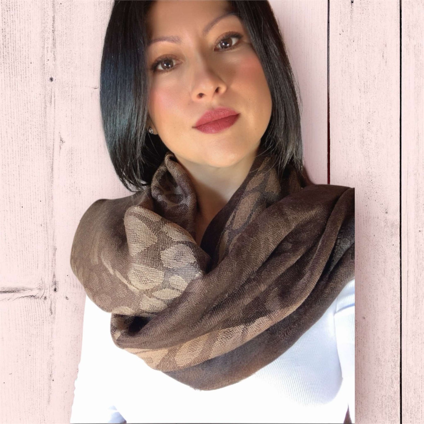 Animal Print Baby Alpaca Shawl