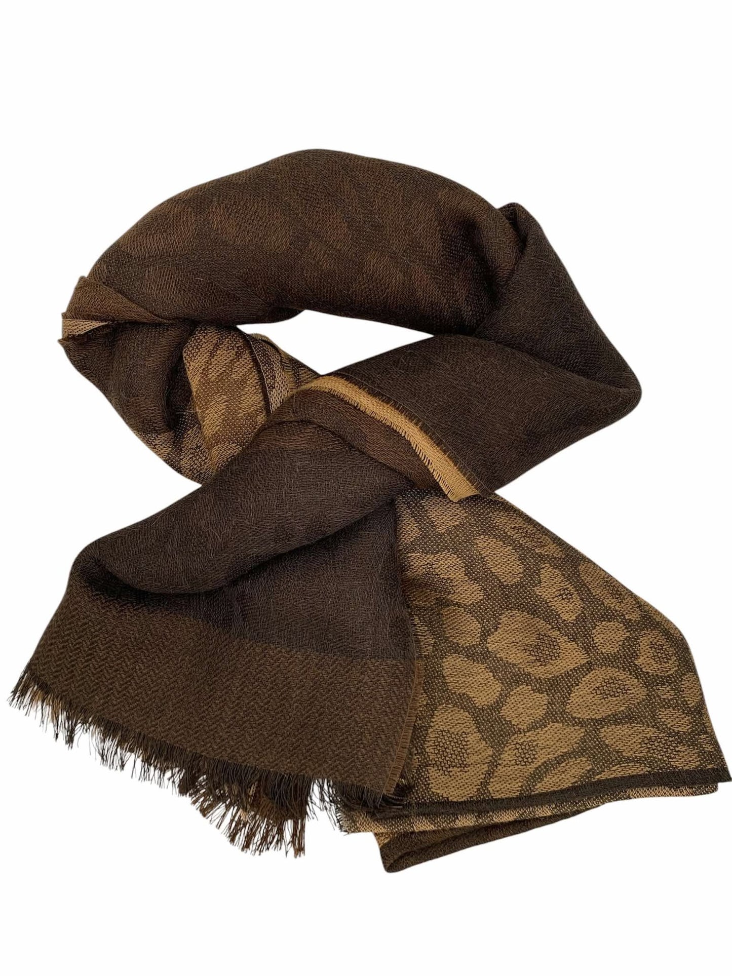 Animal Print Baby Alpaca Shawl