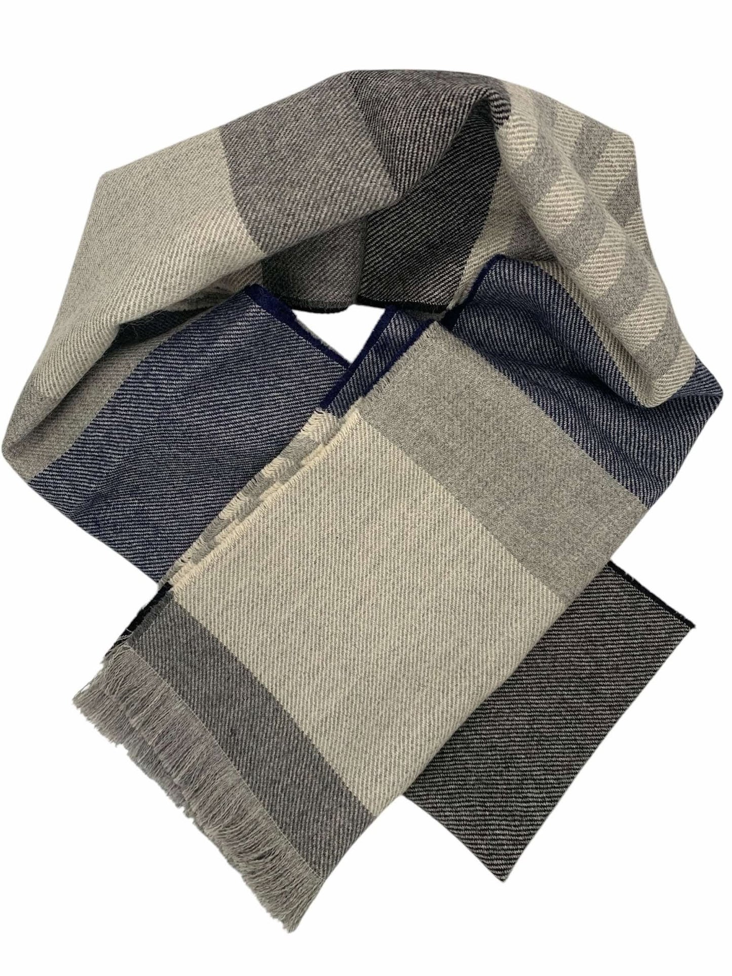 Baby Alpaca Scarf with Stripes
