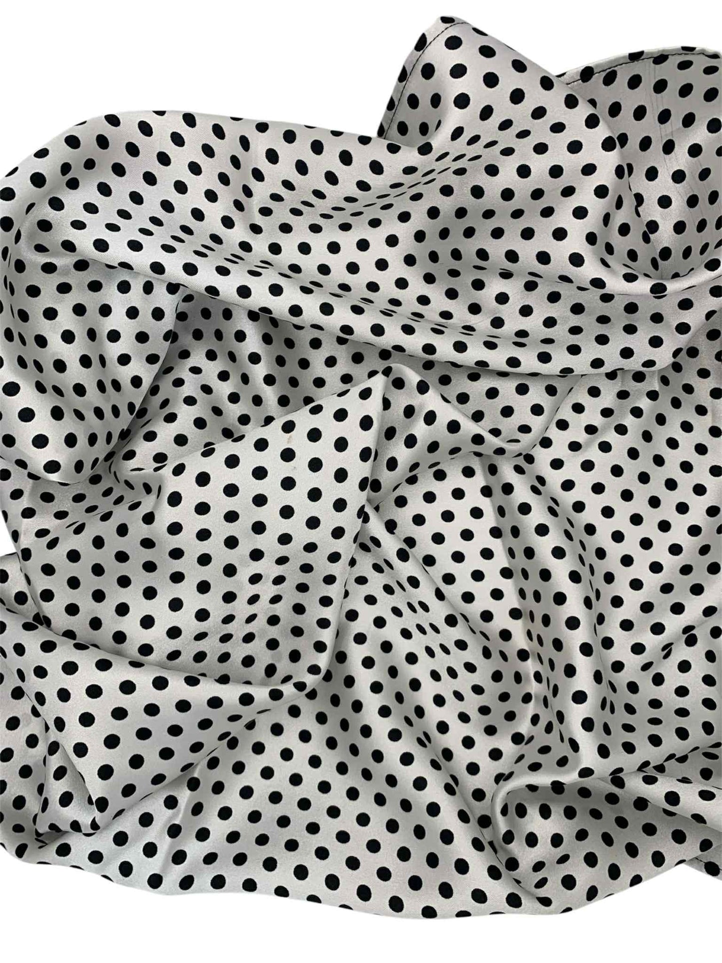 White with Black Polka Dots Square Scarf