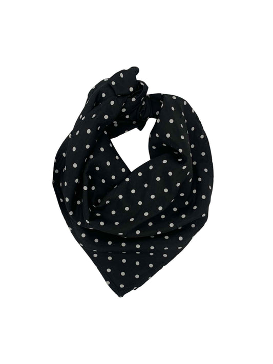 Black with White Polka Dots Square Scarf