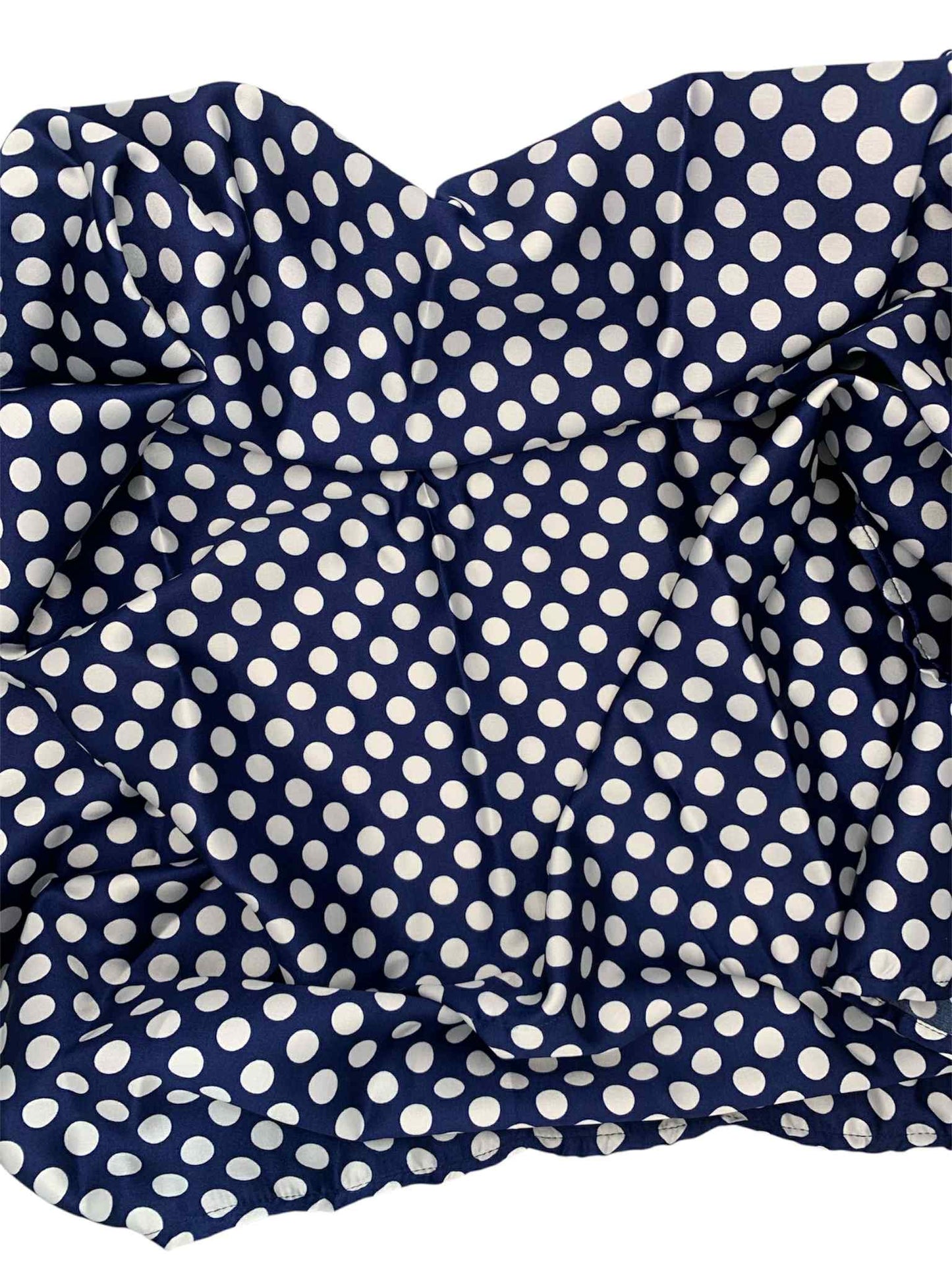 Blue with White Polka Dots Square Scarf
