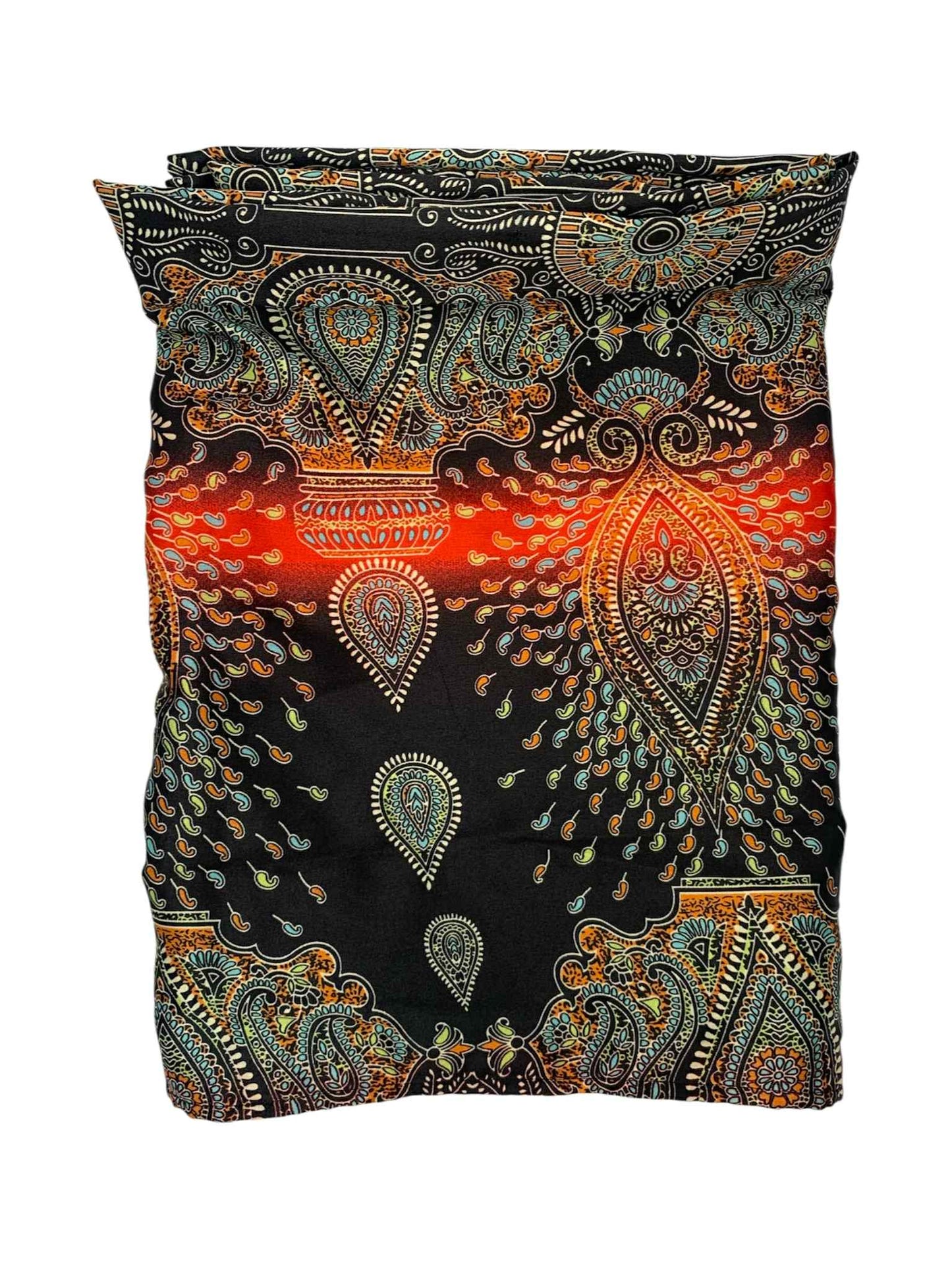 Black & Red Peacock Scarf