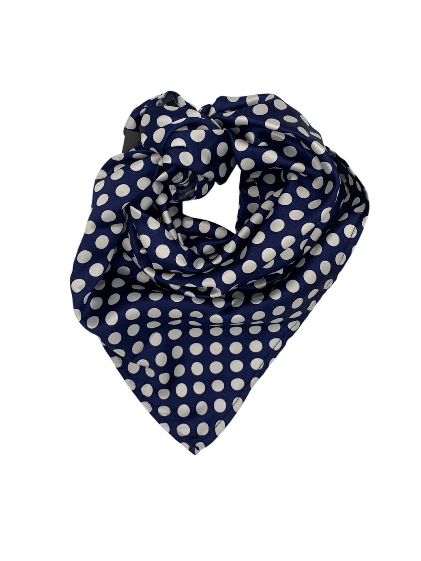 Blue with White Polka Dots Square Scarf