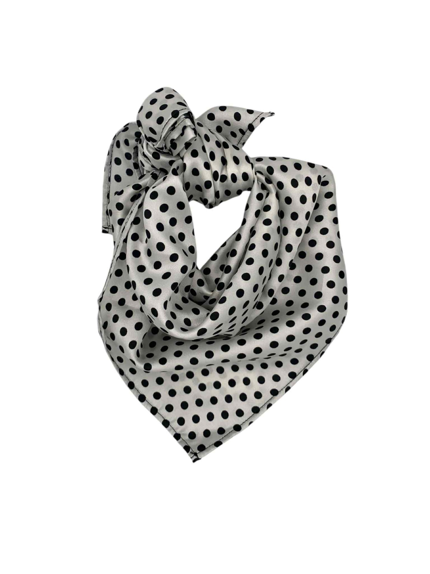 White with Black Polka Dots Square Scarf