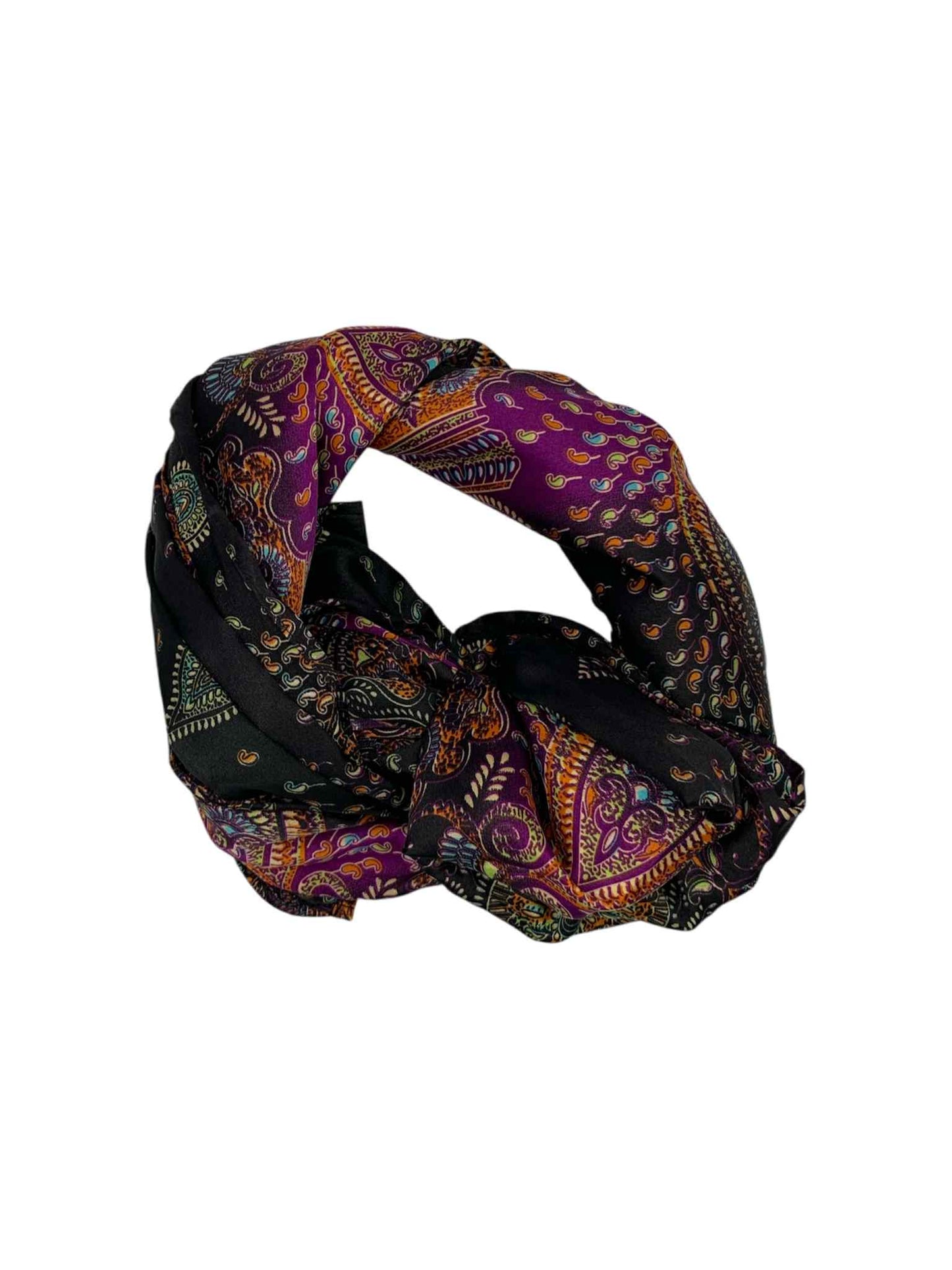 Black & Purple Peacock Scarf