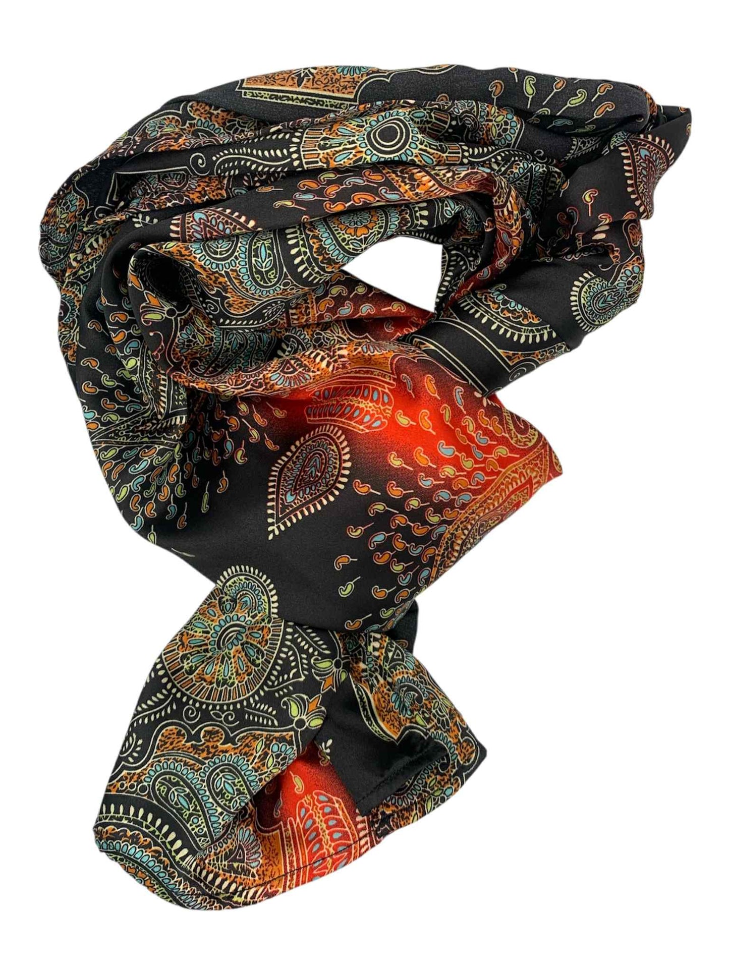 Black & Red Peacock Scarf