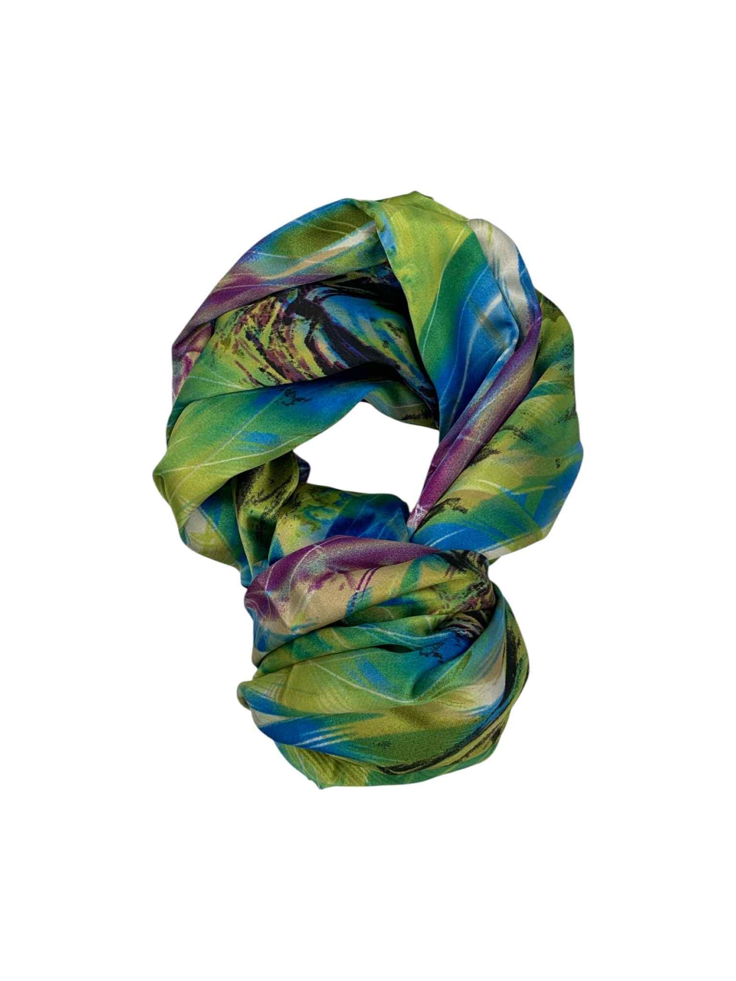 Green, Blue & Purple Swirls Scarf