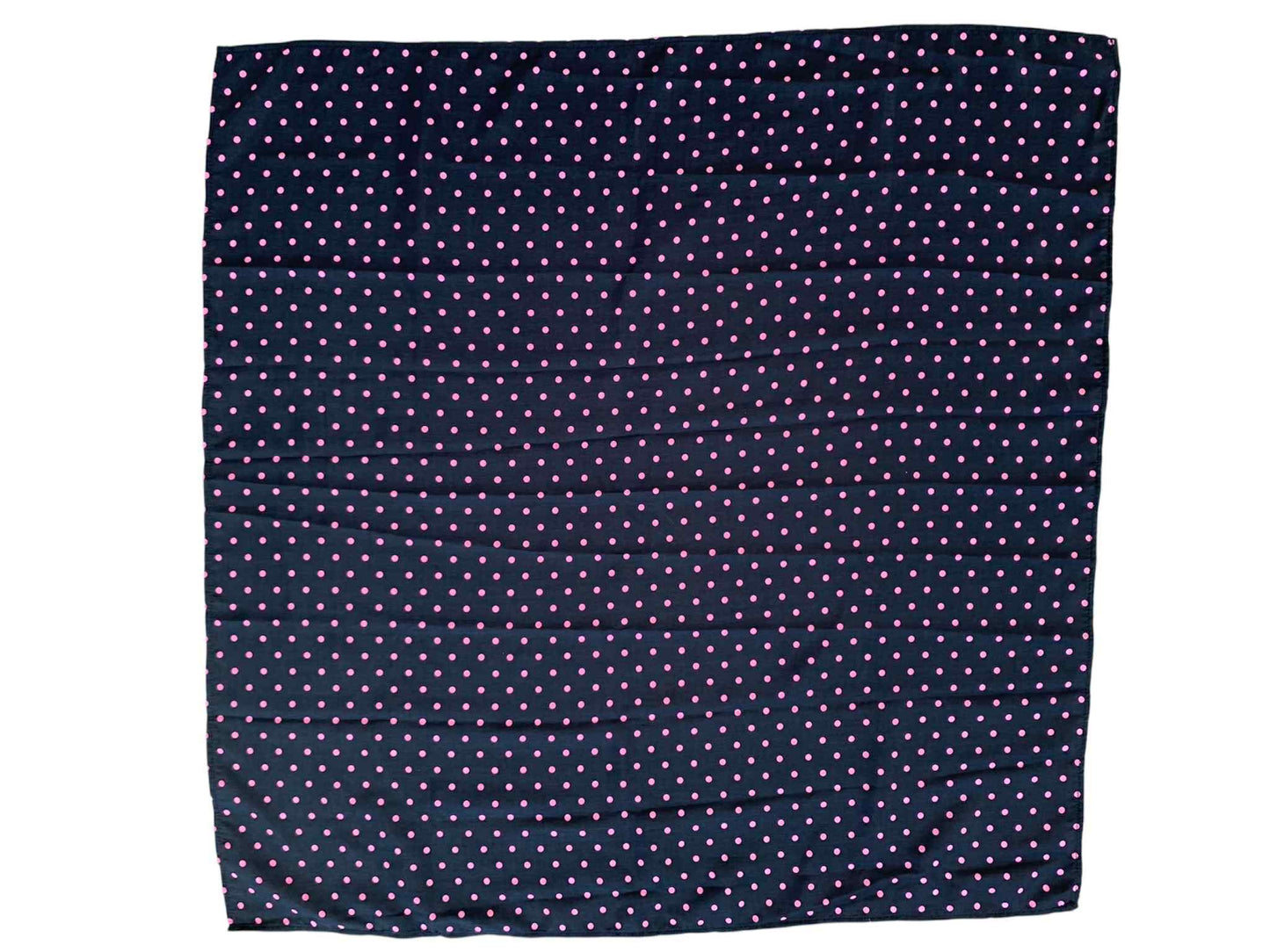Black with Pink Polka Dots Square Scarf