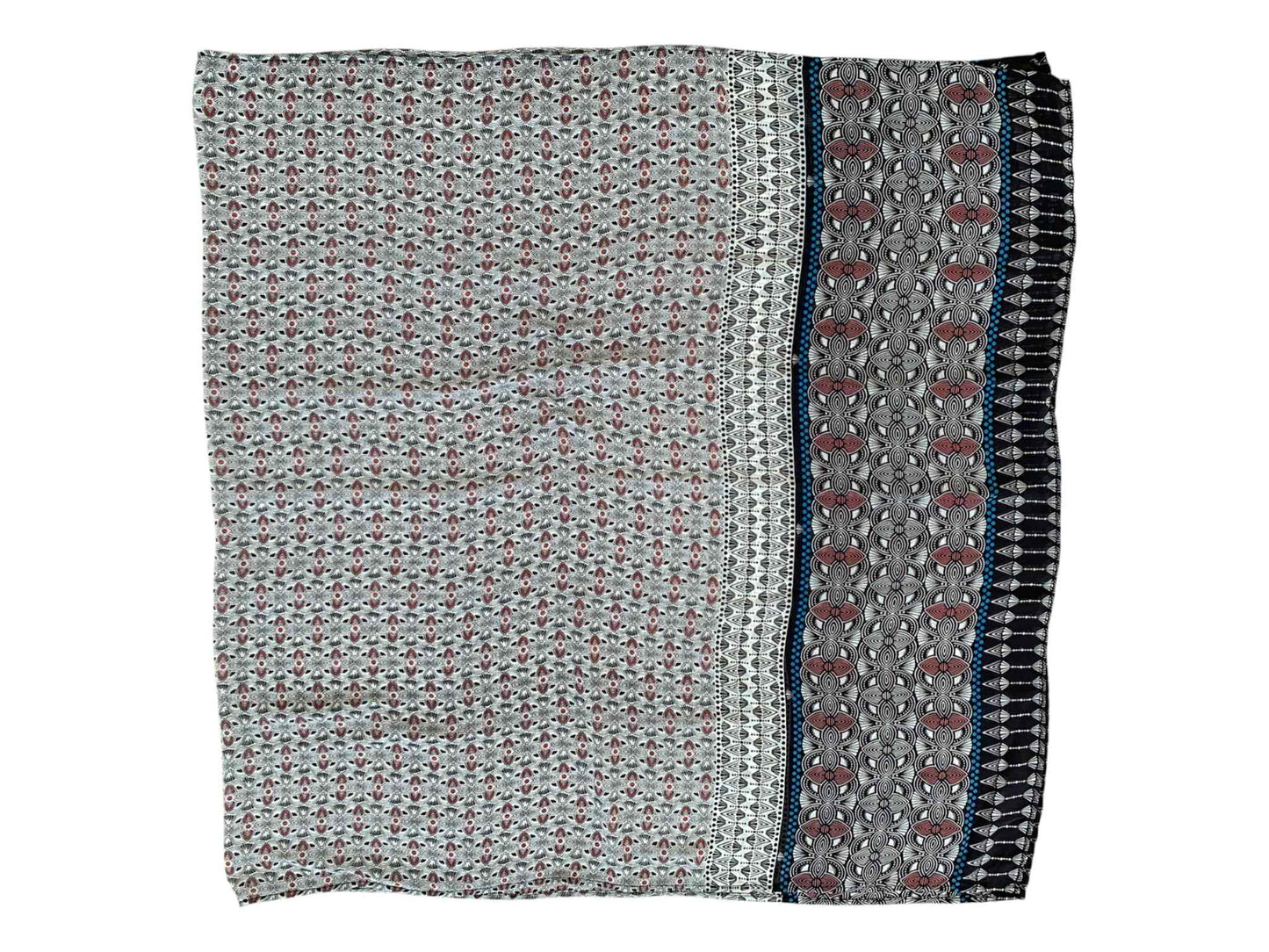Soft Grey Print Long Scarf