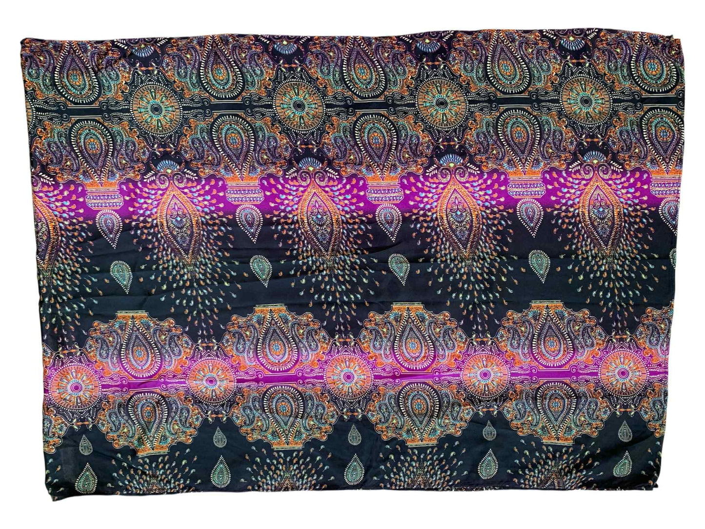 Black & Purple Peacock Scarf