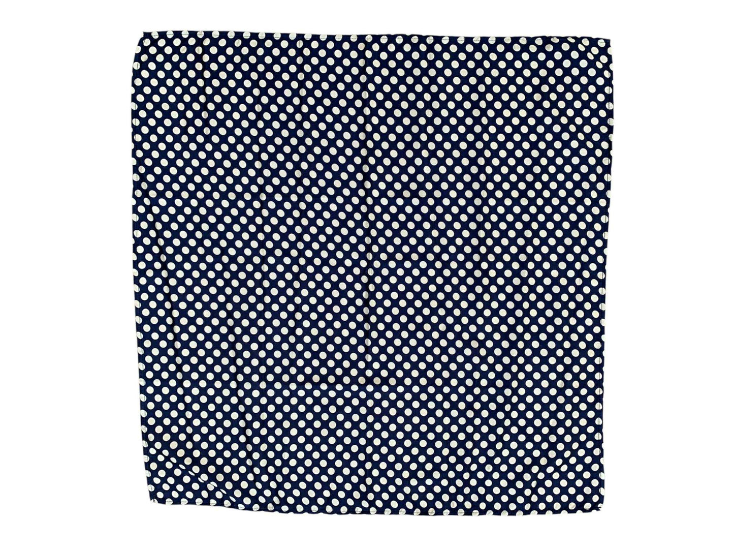 Blue with White Polka Dots Square Scarf