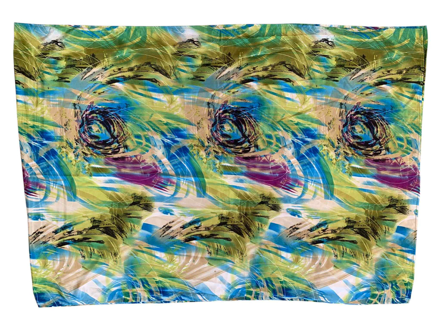 Green, Blue & Purple Swirls Scarf
