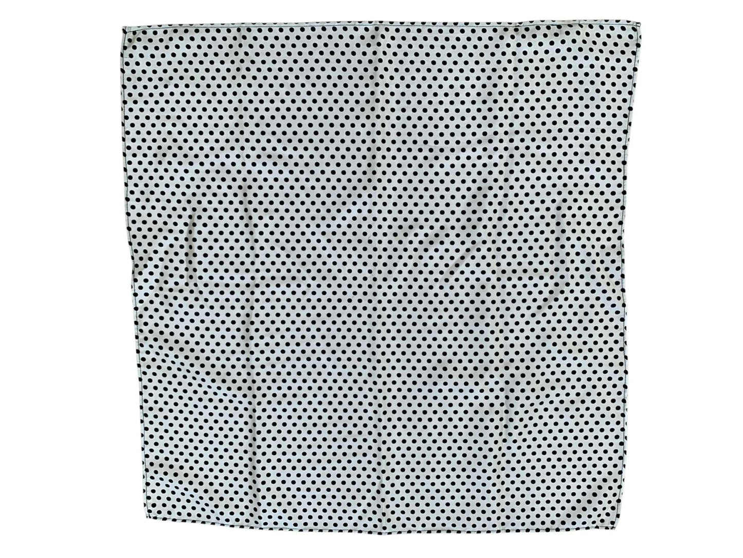 White with Black Polka Dots Square Scarf