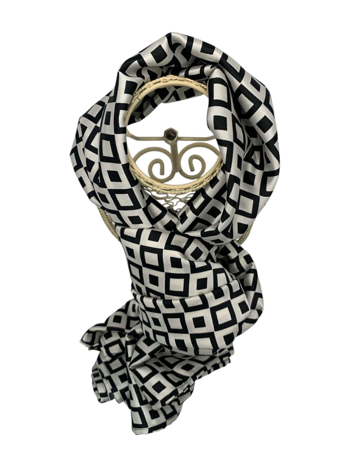 Black & White Squares Scarf